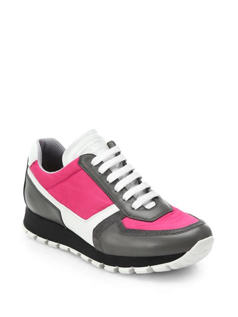 prada block chunky sneakers|pink Prada sneakers women.